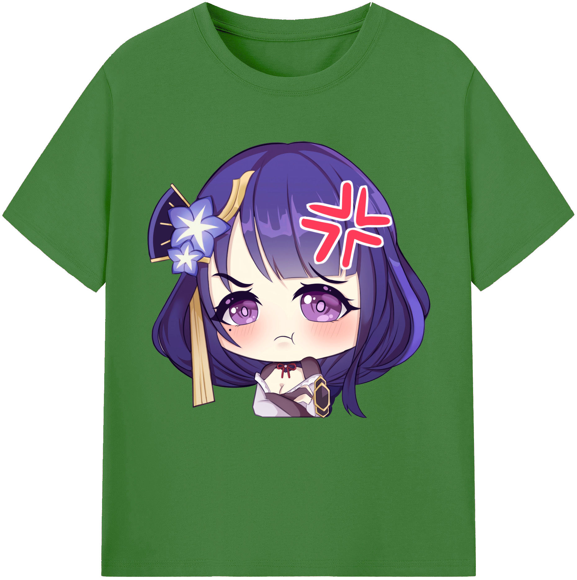 げんし神 雷電将軍 らいでんしょうぐん genshin Raiden Shogun レディースカジュアルプリントTシャツ（綿100％）